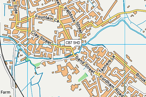 CB7 5HD map - OS VectorMap District (Ordnance Survey)