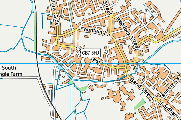 CB7 5HJ map - OS VectorMap District (Ordnance Survey)