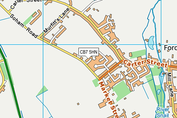 CB7 5HN map - OS VectorMap District (Ordnance Survey)
