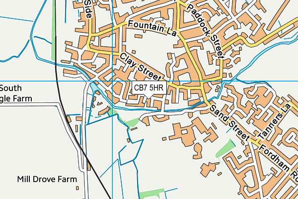 CB7 5HR map - OS VectorMap District (Ordnance Survey)