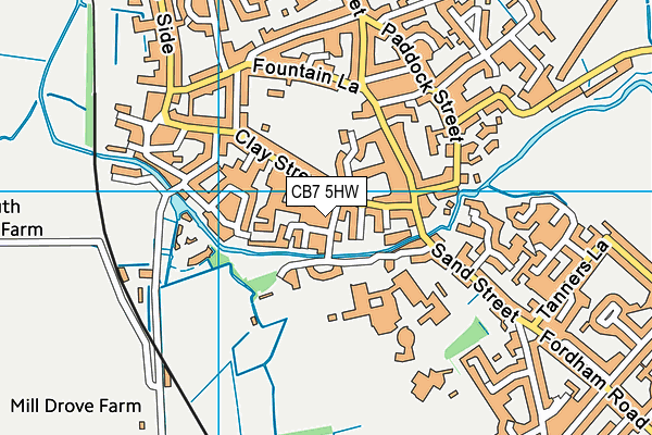CB7 5HW map - OS VectorMap District (Ordnance Survey)