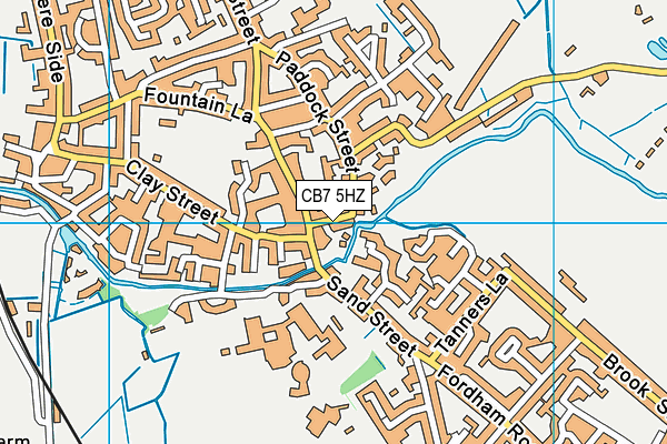 CB7 5HZ map - OS VectorMap District (Ordnance Survey)