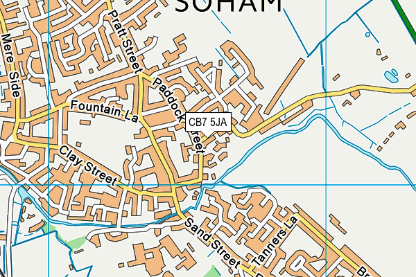 CB7 5JA map - OS VectorMap District (Ordnance Survey)