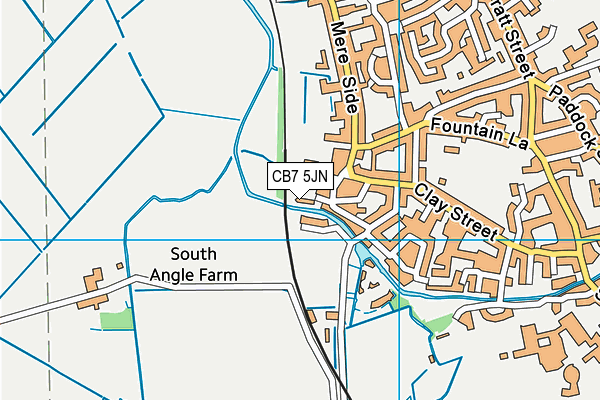CB7 5JN map - OS VectorMap District (Ordnance Survey)