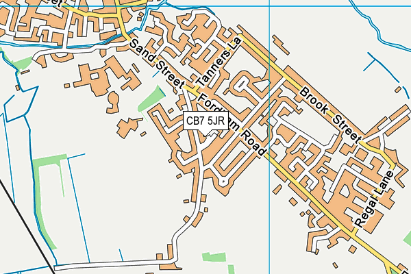CB7 5JR map - OS VectorMap District (Ordnance Survey)