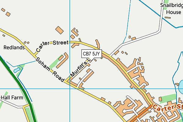 CB7 5JY map - OS VectorMap District (Ordnance Survey)