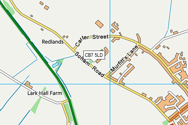 CB7 5LD map - OS VectorMap District (Ordnance Survey)