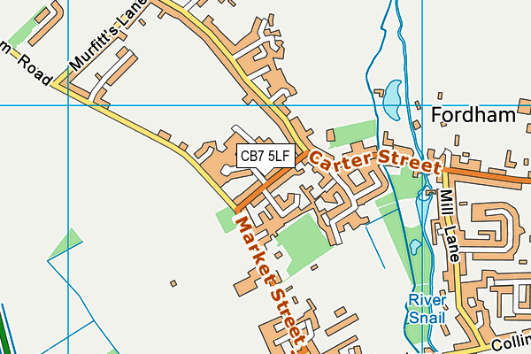 CB7 5LF map - OS VectorMap District (Ordnance Survey)