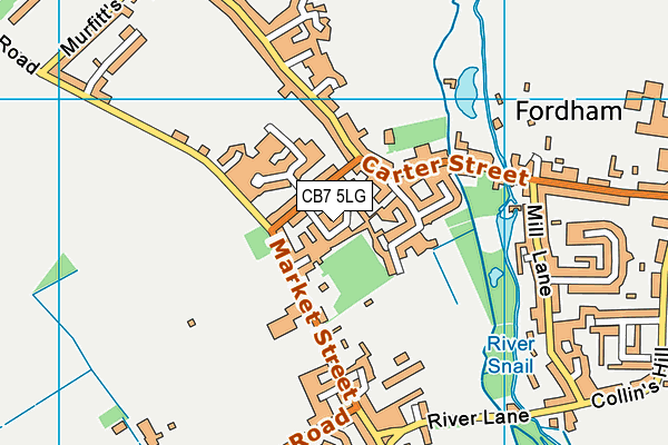 CB7 5LG map - OS VectorMap District (Ordnance Survey)