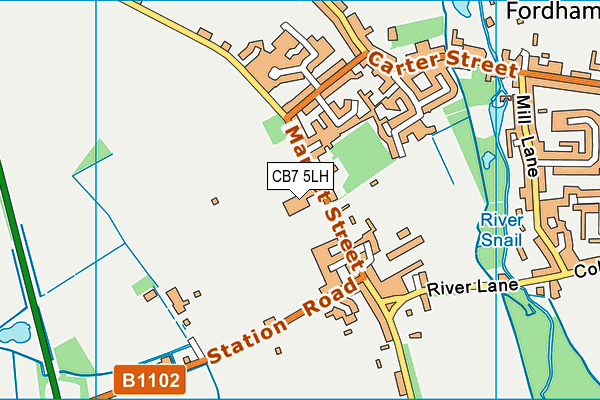 CB7 5LH map - OS VectorMap District (Ordnance Survey)