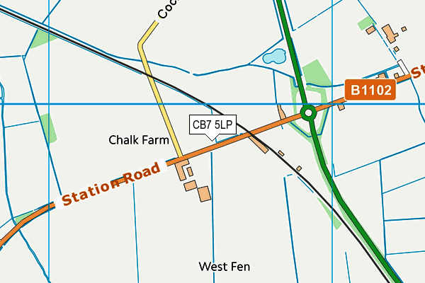 CB7 5LP map - OS VectorMap District (Ordnance Survey)