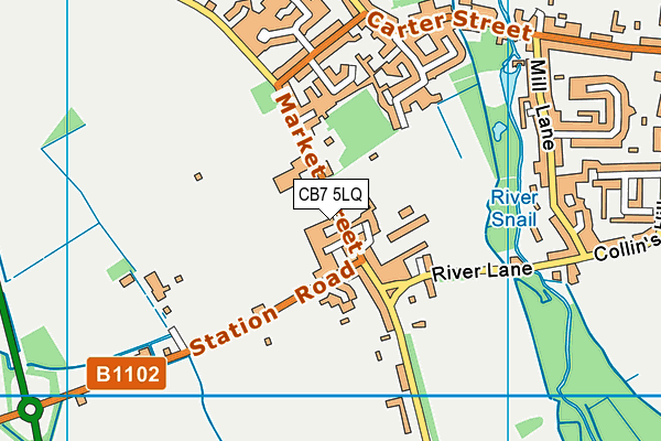 CB7 5LQ map - OS VectorMap District (Ordnance Survey)