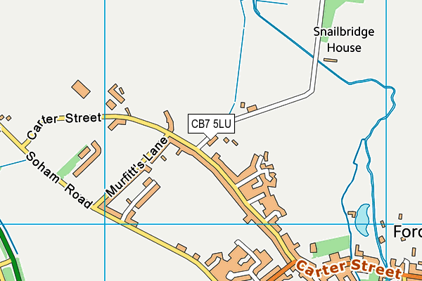 CB7 5LU map - OS VectorMap District (Ordnance Survey)