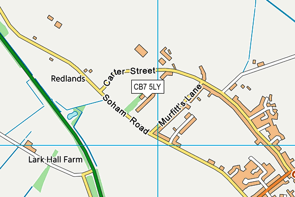 CB7 5LY map - OS VectorMap District (Ordnance Survey)
