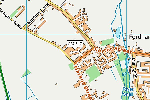 CB7 5LZ map - OS VectorMap District (Ordnance Survey)