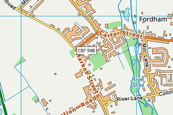 CB7 5NB map - OS VectorMap District (Ordnance Survey)