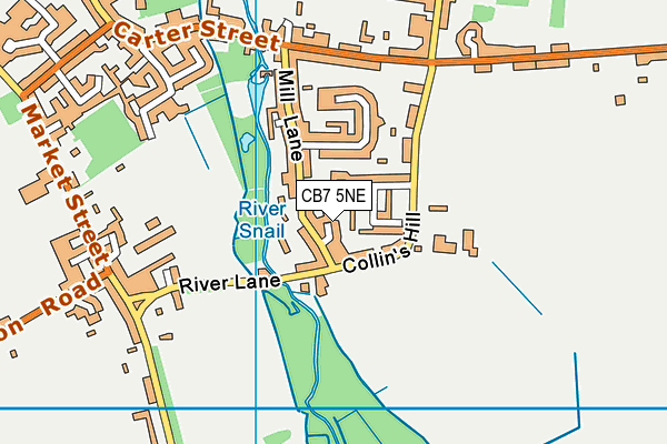 CB7 5NE map - OS VectorMap District (Ordnance Survey)
