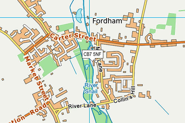 CB7 5NF map - OS VectorMap District (Ordnance Survey)