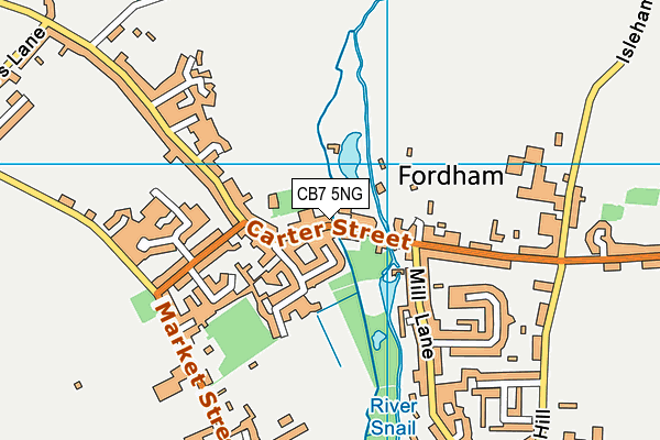 Fordham Recreation Ground map (CB7 5NG) - OS VectorMap District (Ordnance Survey)