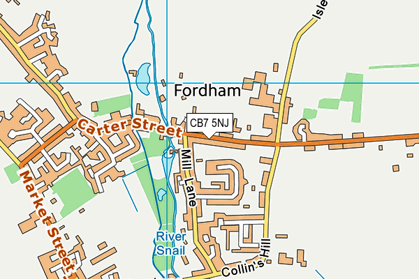 CB7 5NJ map - OS VectorMap District (Ordnance Survey)
