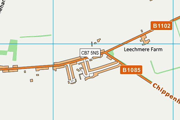 CB7 5NS map - OS VectorMap District (Ordnance Survey)