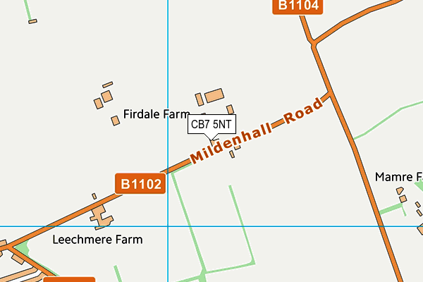 CB7 5NT map - OS VectorMap District (Ordnance Survey)