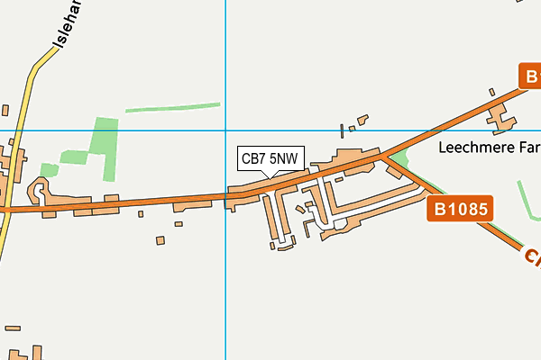 CB7 5NW map - OS VectorMap District (Ordnance Survey)