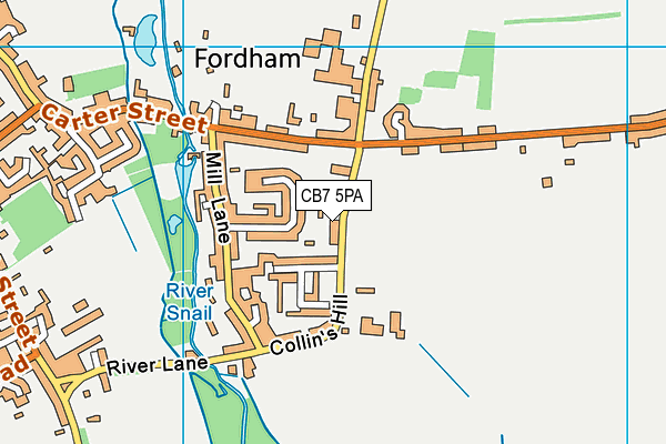 CB7 5PA map - OS VectorMap District (Ordnance Survey)