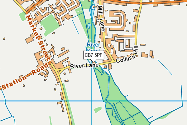 CB7 5PF map - OS VectorMap District (Ordnance Survey)