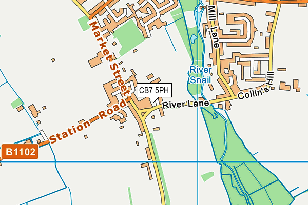 CB7 5PH map - OS VectorMap District (Ordnance Survey)