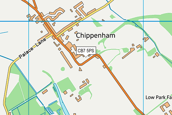 Chippenham Park map (CB7 5PS) - OS VectorMap District (Ordnance Survey)