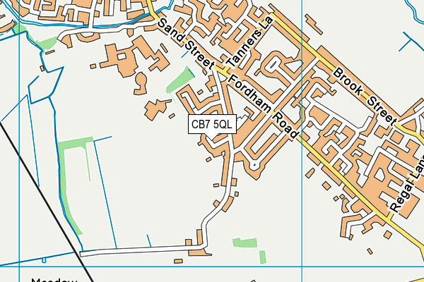 CB7 5QL map - OS VectorMap District (Ordnance Survey)