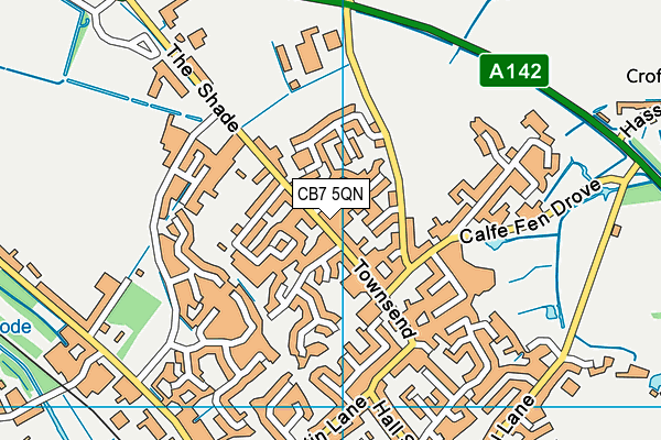 CB7 5QN map - OS VectorMap District (Ordnance Survey)