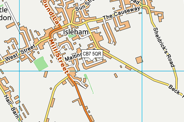 CB7 5QR map - OS VectorMap District (Ordnance Survey)
