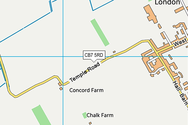 CB7 5RD map - OS VectorMap District (Ordnance Survey)