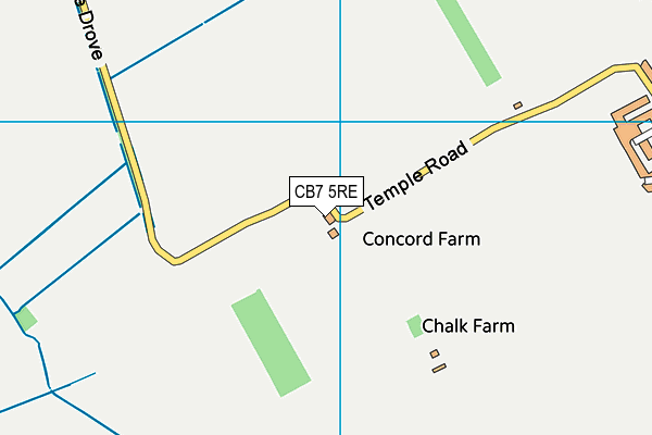 CB7 5RE map - OS VectorMap District (Ordnance Survey)