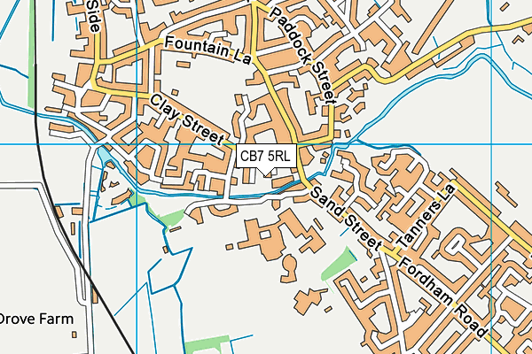 CB7 5RL map - OS VectorMap District (Ordnance Survey)