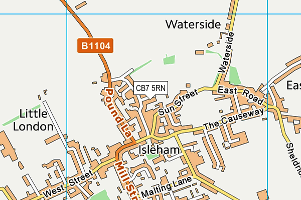CB7 5RN map - OS VectorMap District (Ordnance Survey)