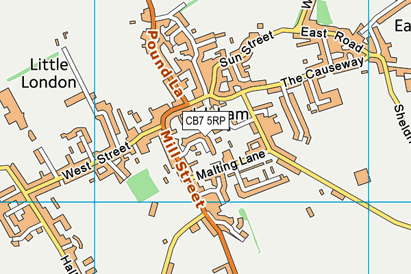 CB7 5RP map - OS VectorMap District (Ordnance Survey)