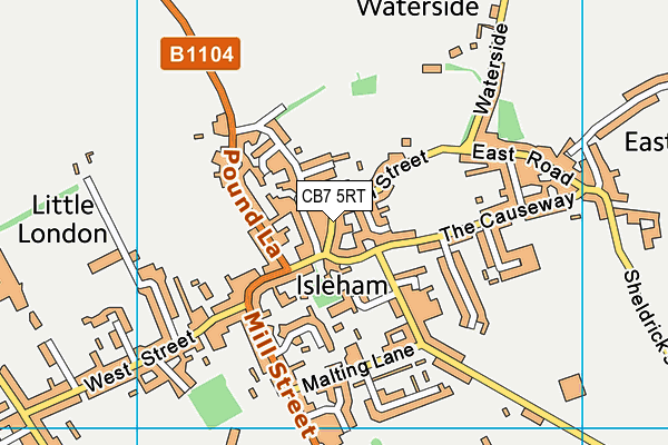 CB7 5RT map - OS VectorMap District (Ordnance Survey)