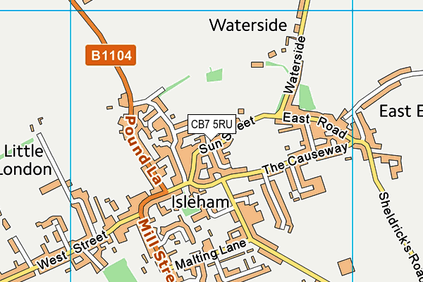 CB7 5RU map - OS VectorMap District (Ordnance Survey)