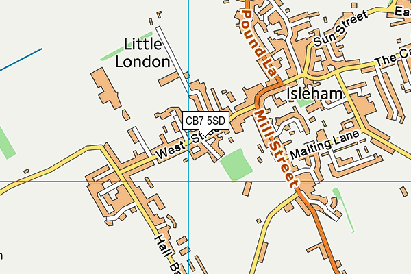 CB7 5SD map - OS VectorMap District (Ordnance Survey)