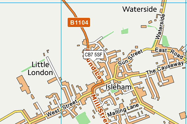 CB7 5SF map - OS VectorMap District (Ordnance Survey)