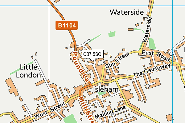CB7 5SQ map - OS VectorMap District (Ordnance Survey)