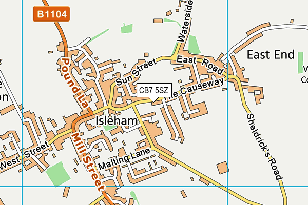 CB7 5SZ map - OS VectorMap District (Ordnance Survey)