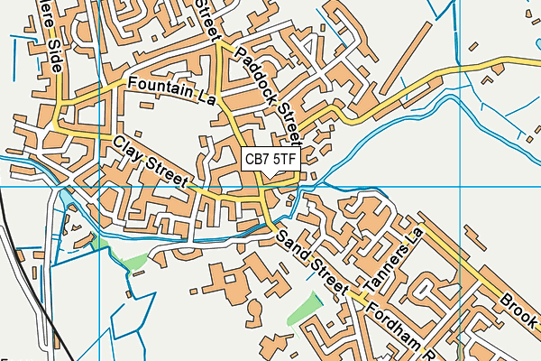 CB7 5TF map - OS VectorMap District (Ordnance Survey)