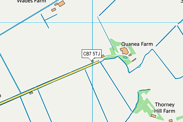 CB7 5TJ map - OS VectorMap District (Ordnance Survey)