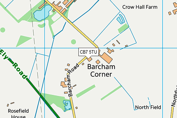 CB7 5TU map - OS VectorMap District (Ordnance Survey)