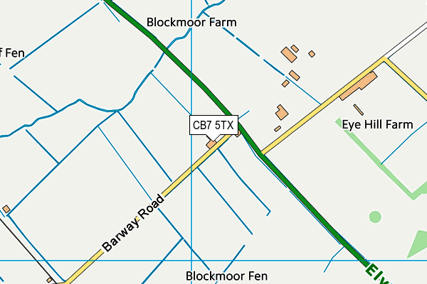 CB7 5TX map - OS VectorMap District (Ordnance Survey)