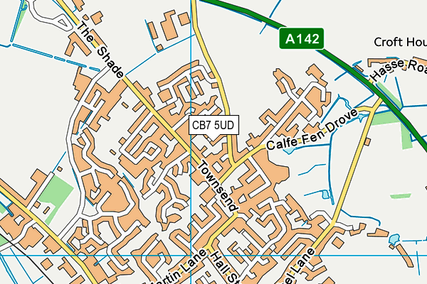 CB7 5UD map - OS VectorMap District (Ordnance Survey)